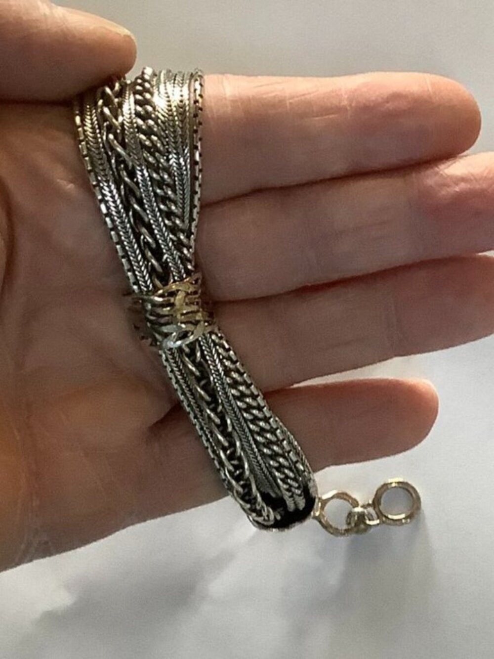 Silpada sterling silver Talk of the Town B1702 multi strand chain 925 bracelet